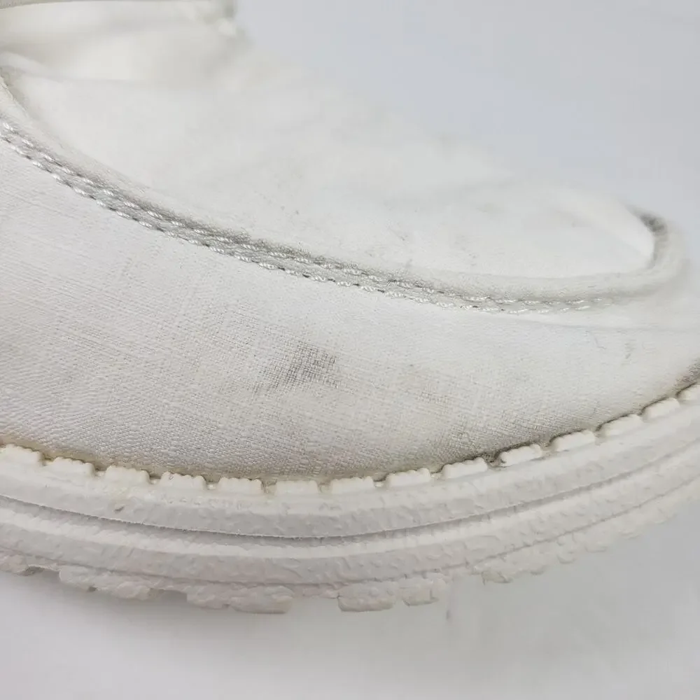 Hey Dude Wendy Womens Size 8 Silk Moon White Slip On Casual Loafer Shoes
